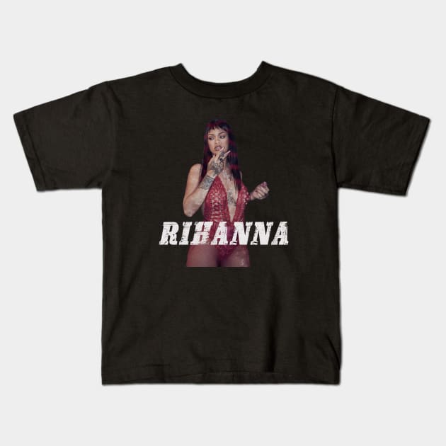 Rihanna new design Kids T-Shirt by nurkaymazdesing